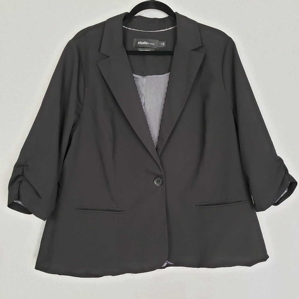 Torrid Studio Size 2X Blazer Jacket Ambition Is The New Black Career Coorporate - Picture 2 of 10